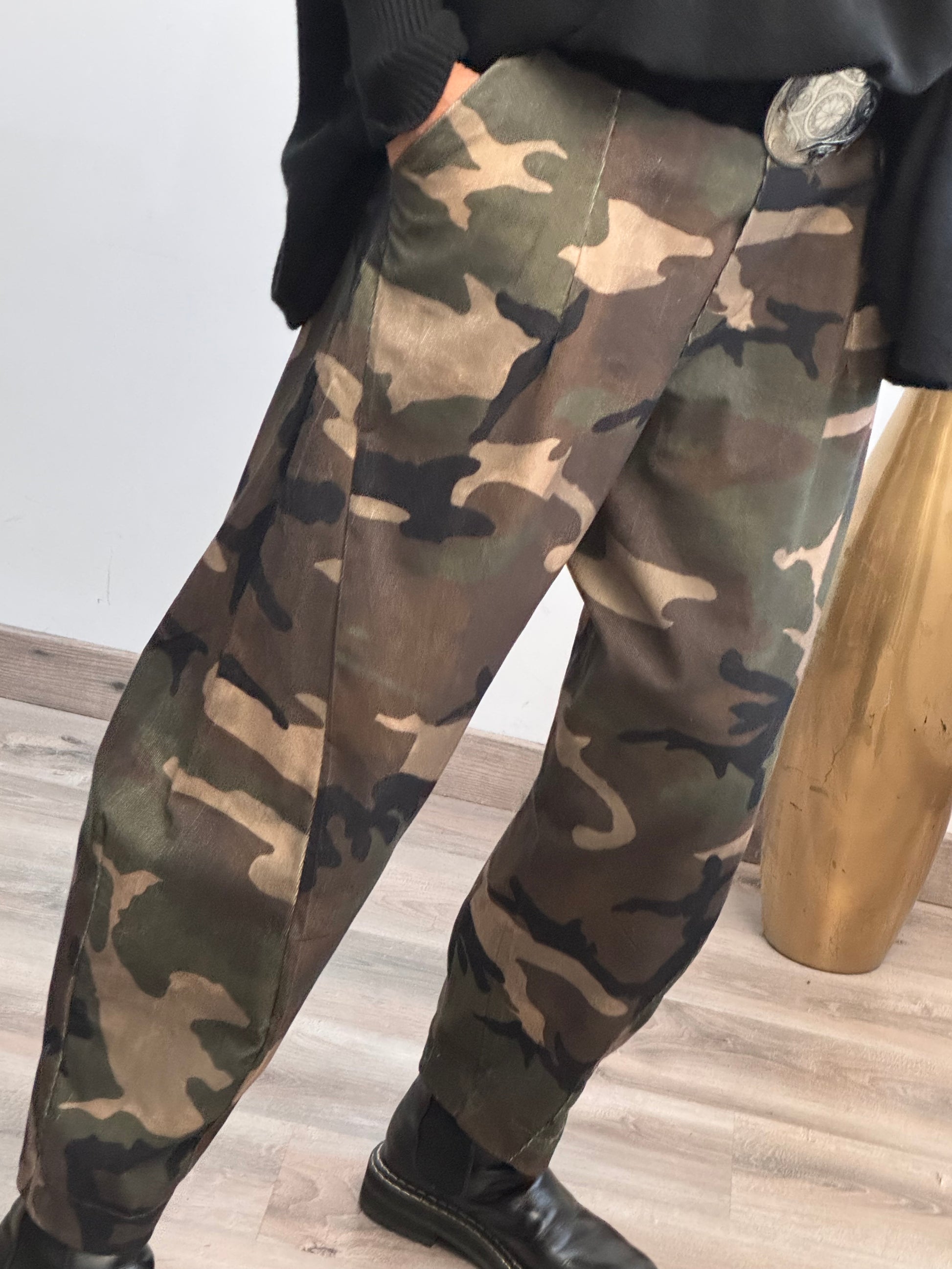 Pantalon loose camouflage