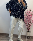 Blouse pois marine TU 42/50