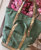 Sac vanes toile verte (grand modèle)