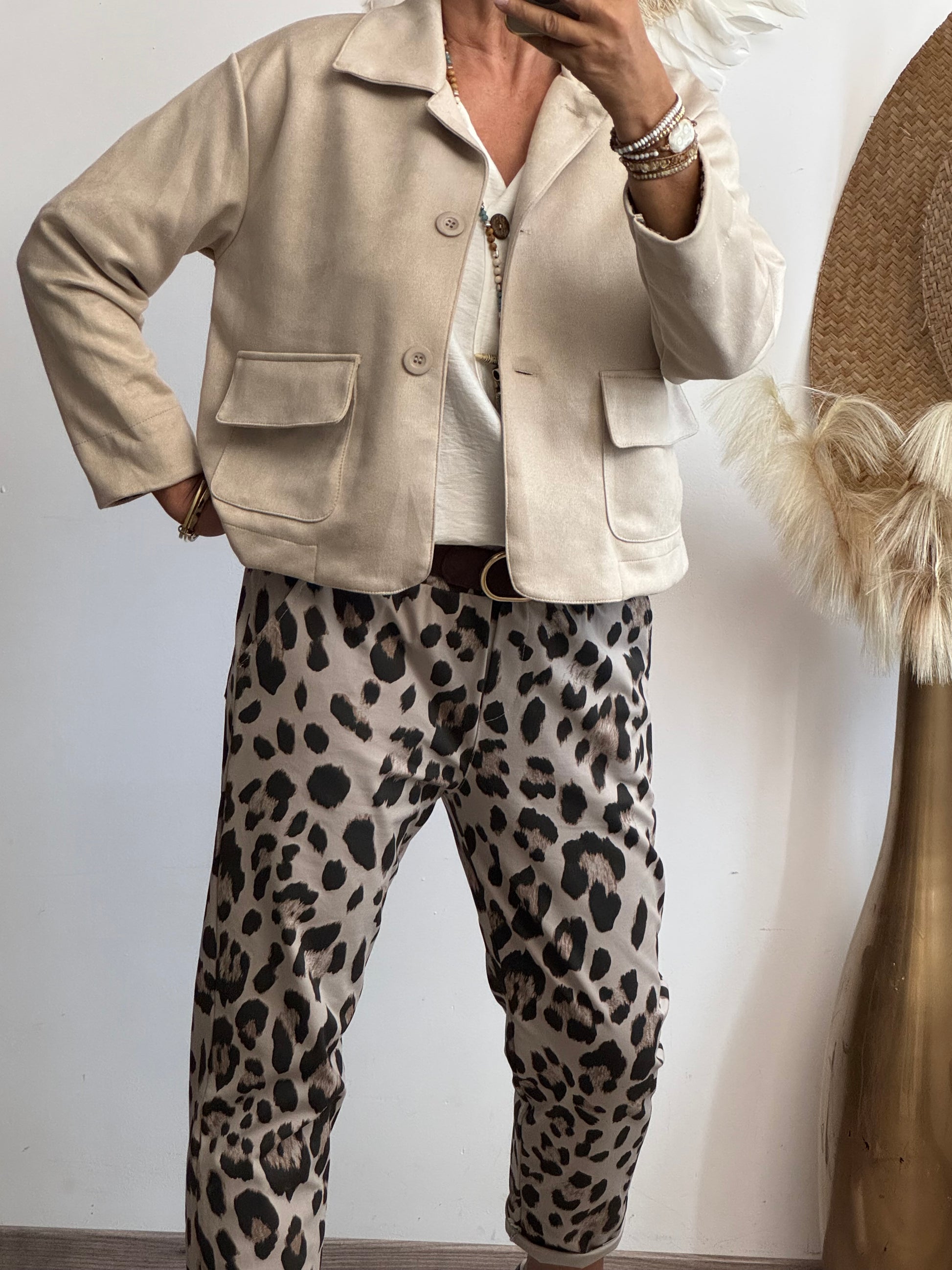 Veste suédine beige TU 36/42