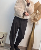 Pantalon marron chiné