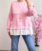 Sweat-shirt chemise rose TU 36/44
