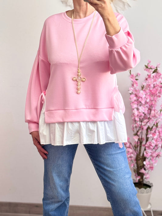 Sweat-shirt chemise rose TU 36/44