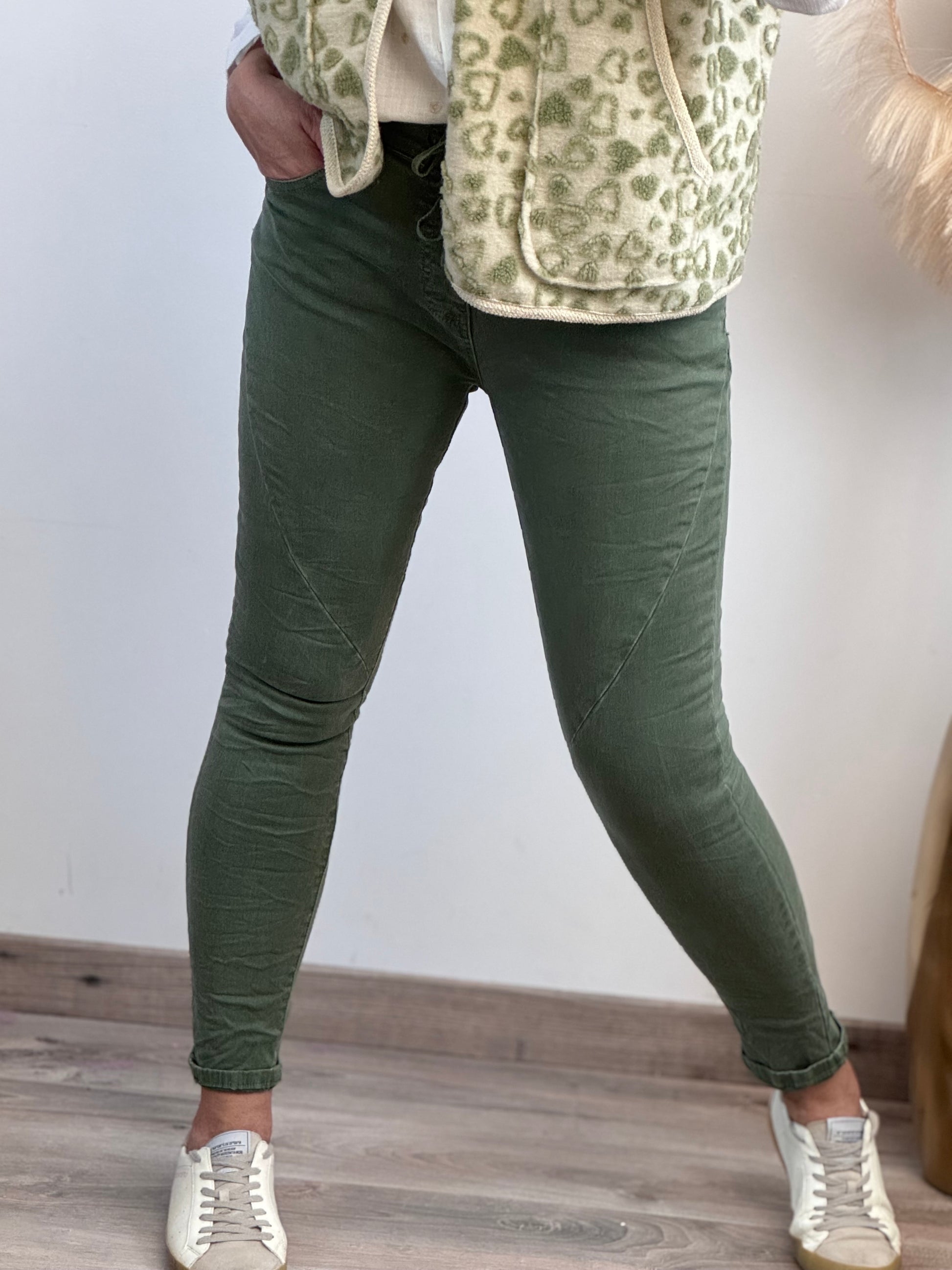Pantalon jeans skinny kaki