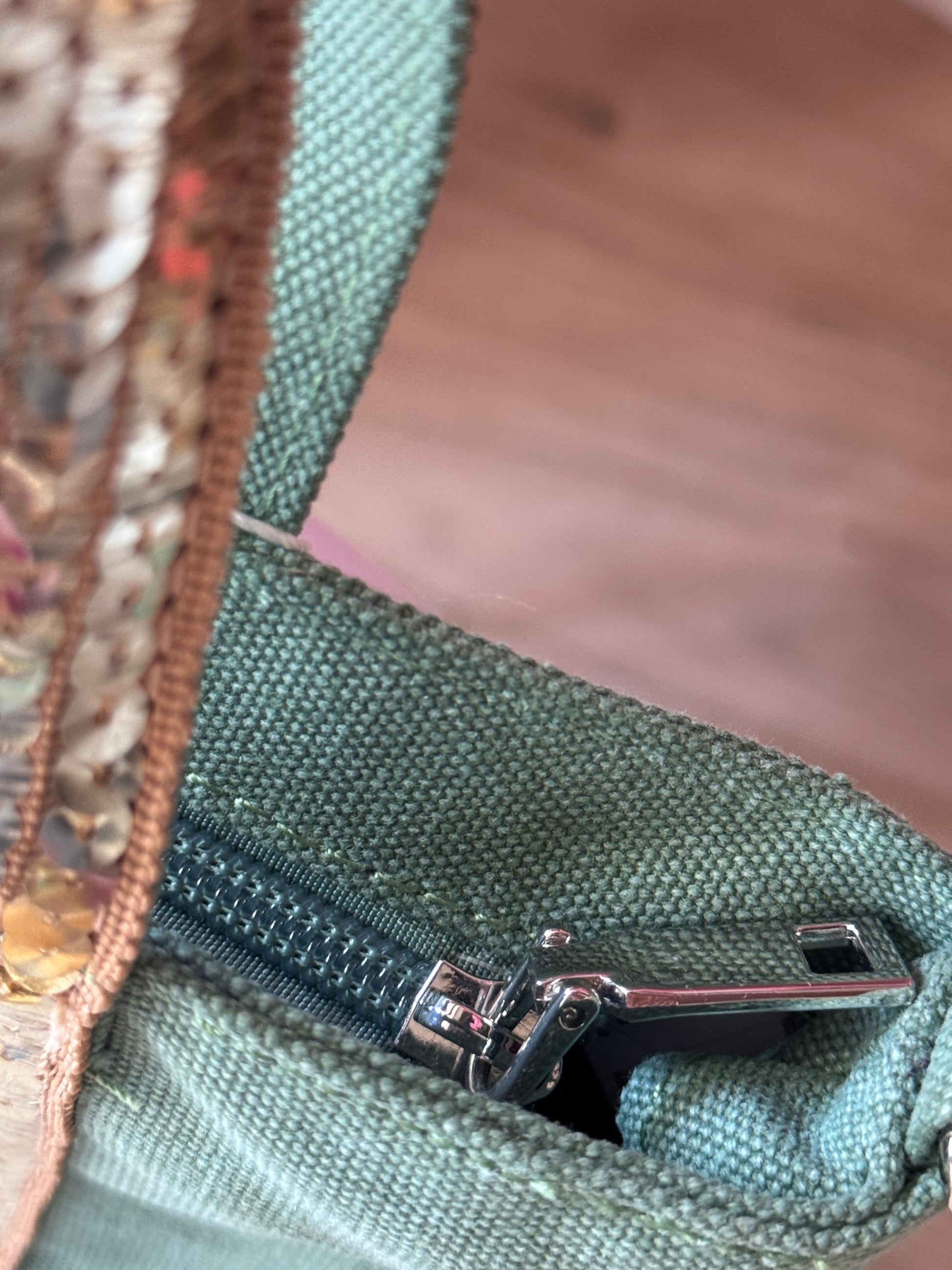 Sac vanes toile verte (petit modèle)