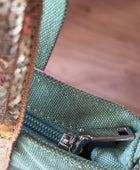 Sac vanes toile verte (petit modèle)