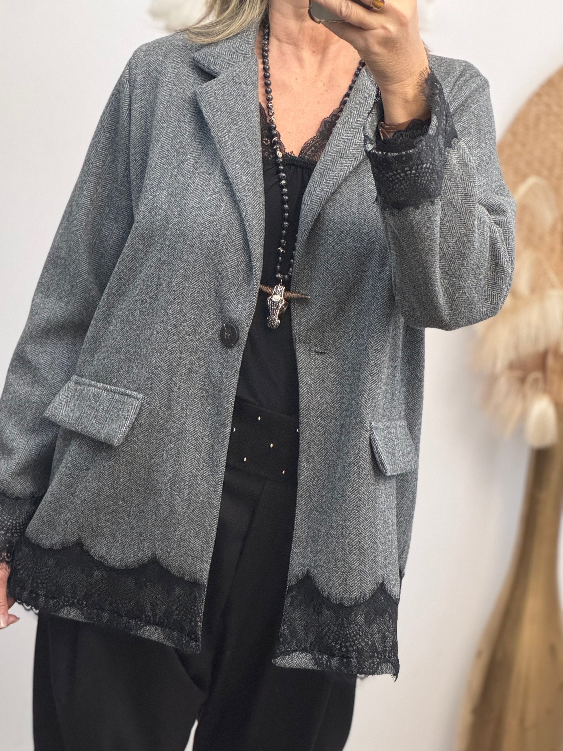 Veste blazer gris chic TU 42/48
