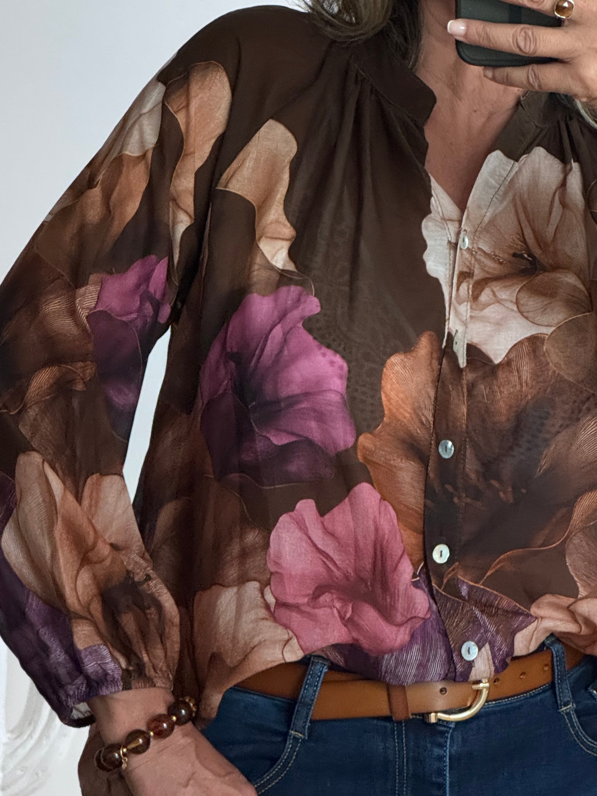 Blouse Lola marron
