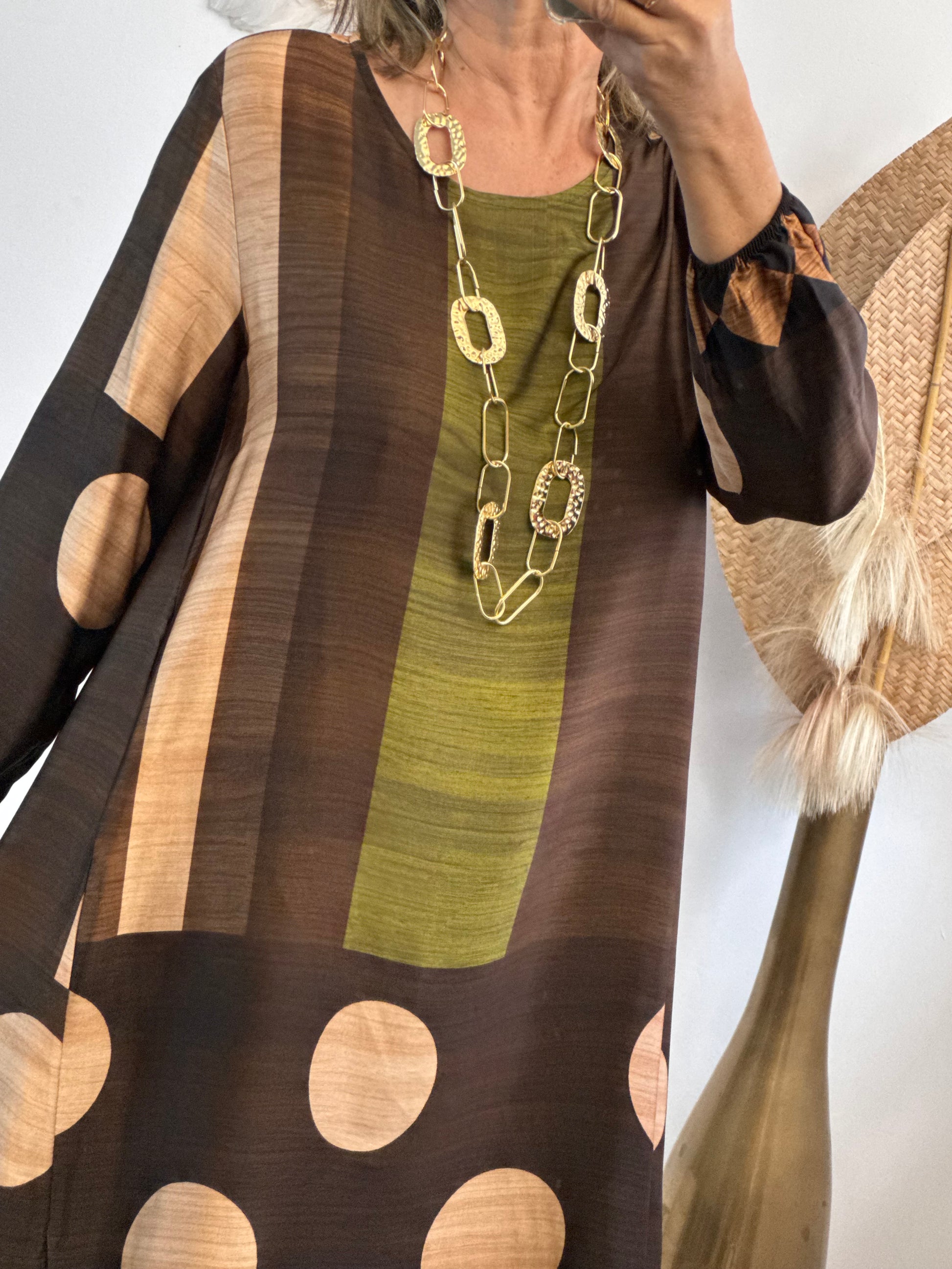 Robé Clothilde vert/marron