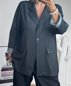 Veste blazer Alan noir fines rayures TU 40/48