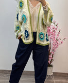 Gilet bohème fleurs TU 42/48