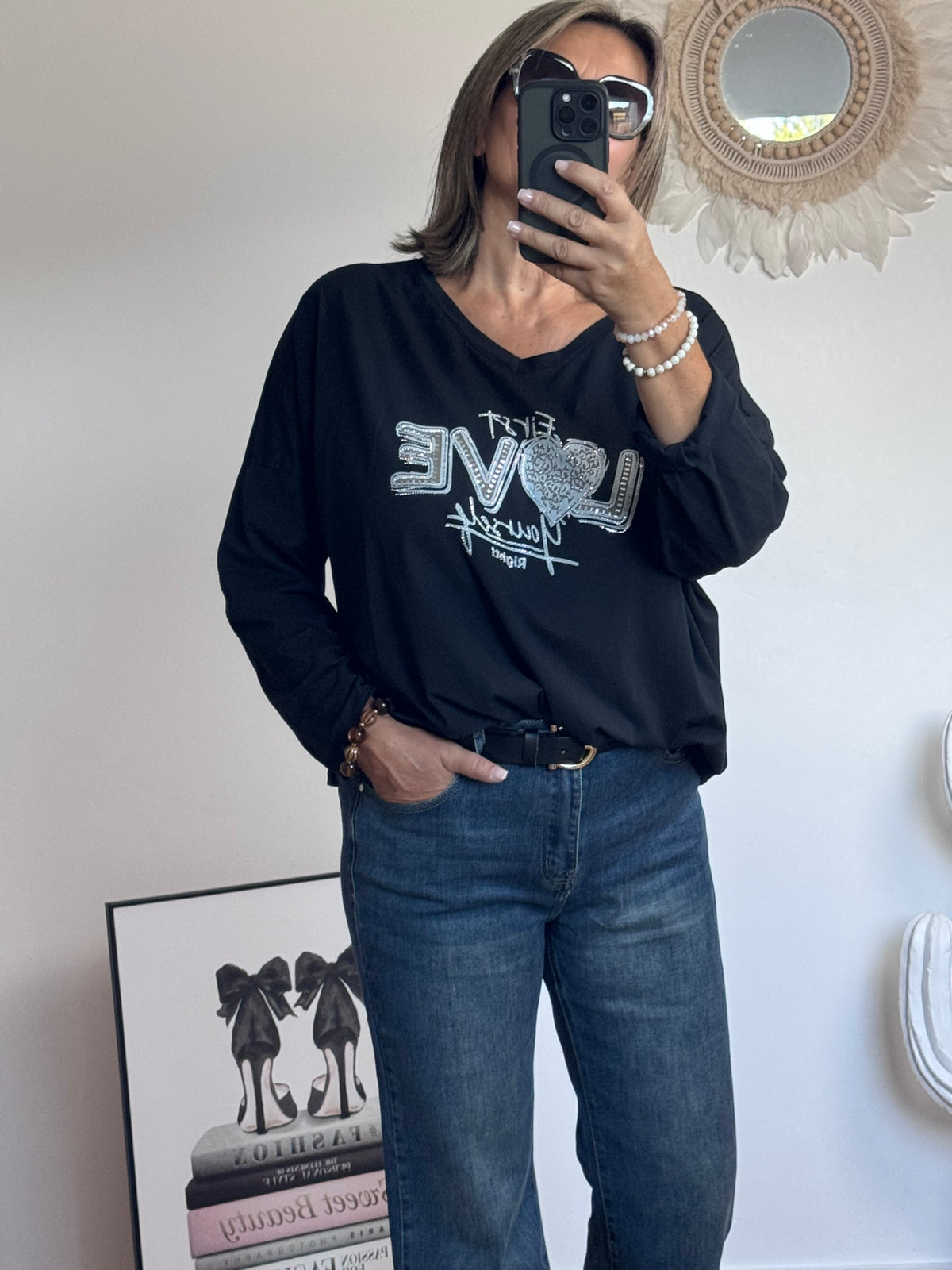Teeshirt love noir