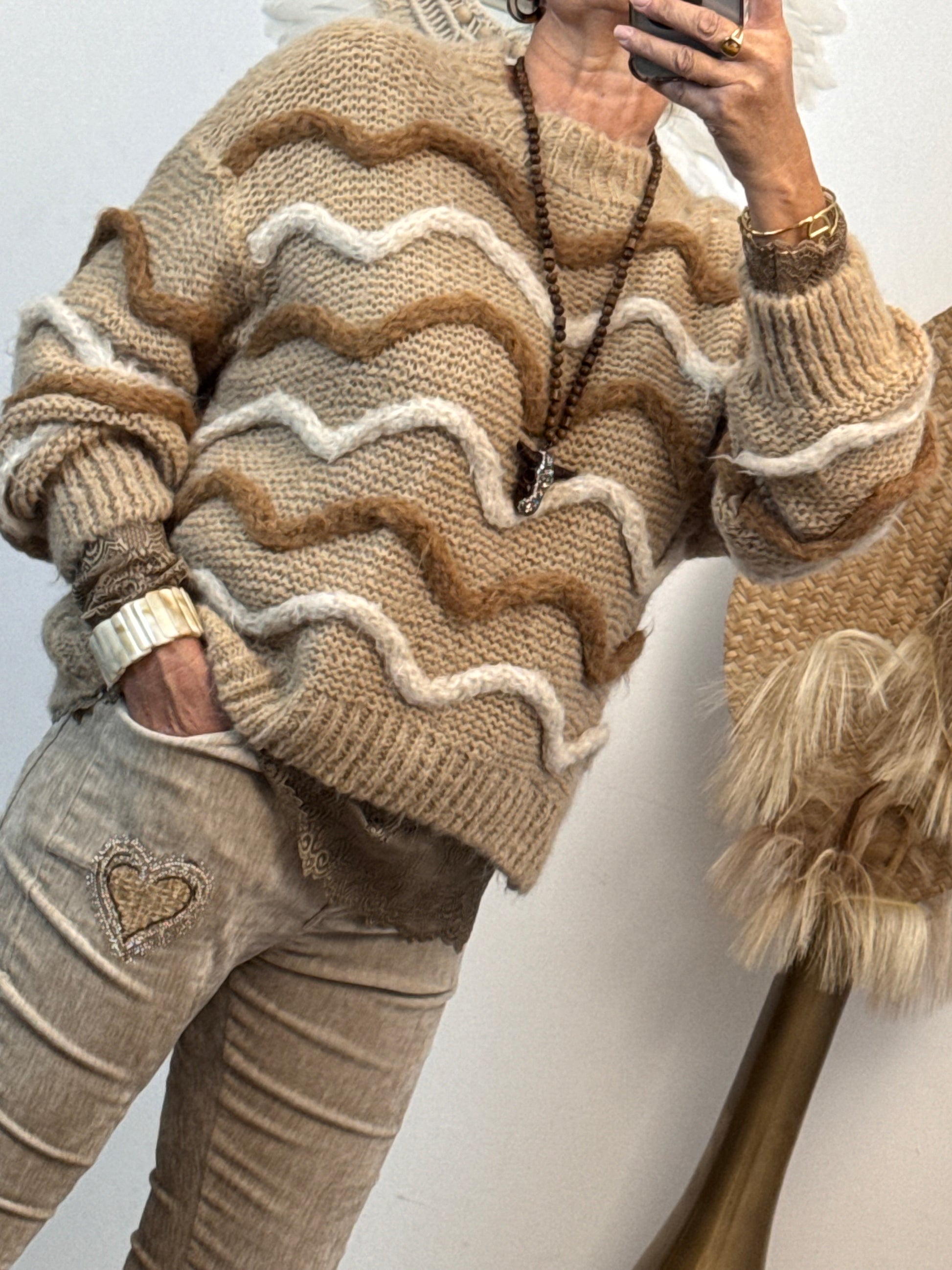 Pull d’hiver beige