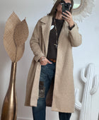 Manteau moumoute beige