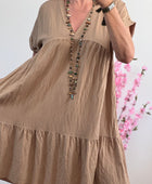 Robe Lison beige camel