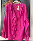 Blouse broderie anglaise fuchsia