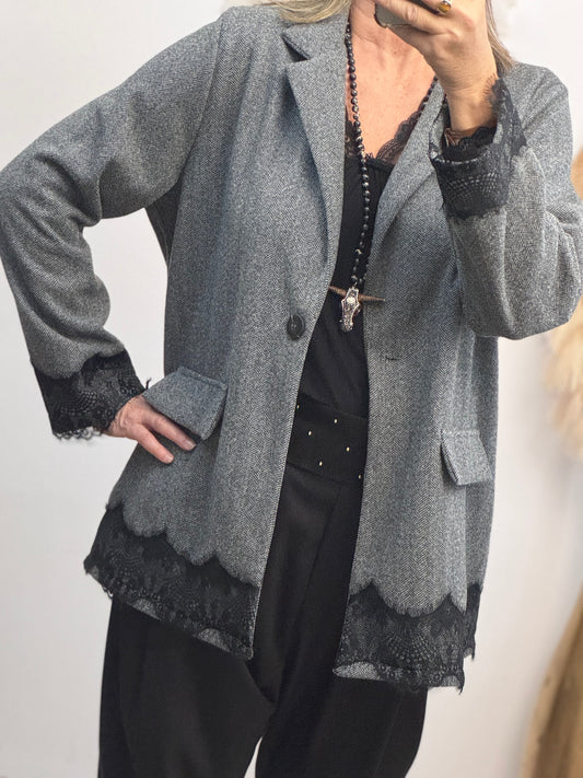 Veste blazer gris chic TU 42/48