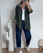 Veste casuel kaki jolie forme