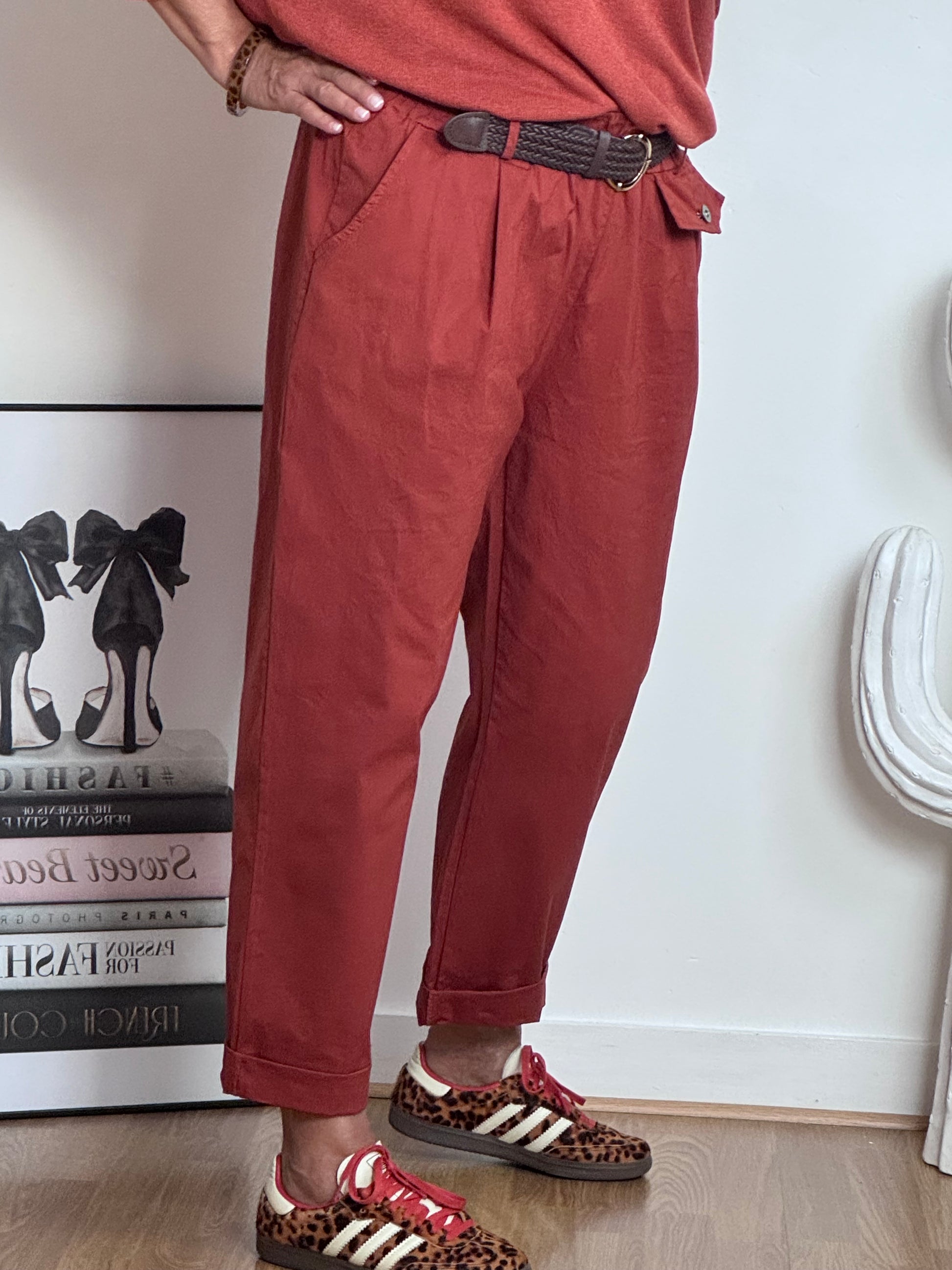 Pantalon confort Arthur terracotta TU 38/48