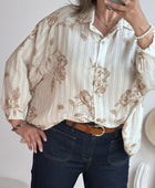 Chemise Jade floral beige