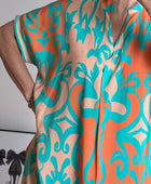 Robe arabesque turquoise /orange TU 40/48