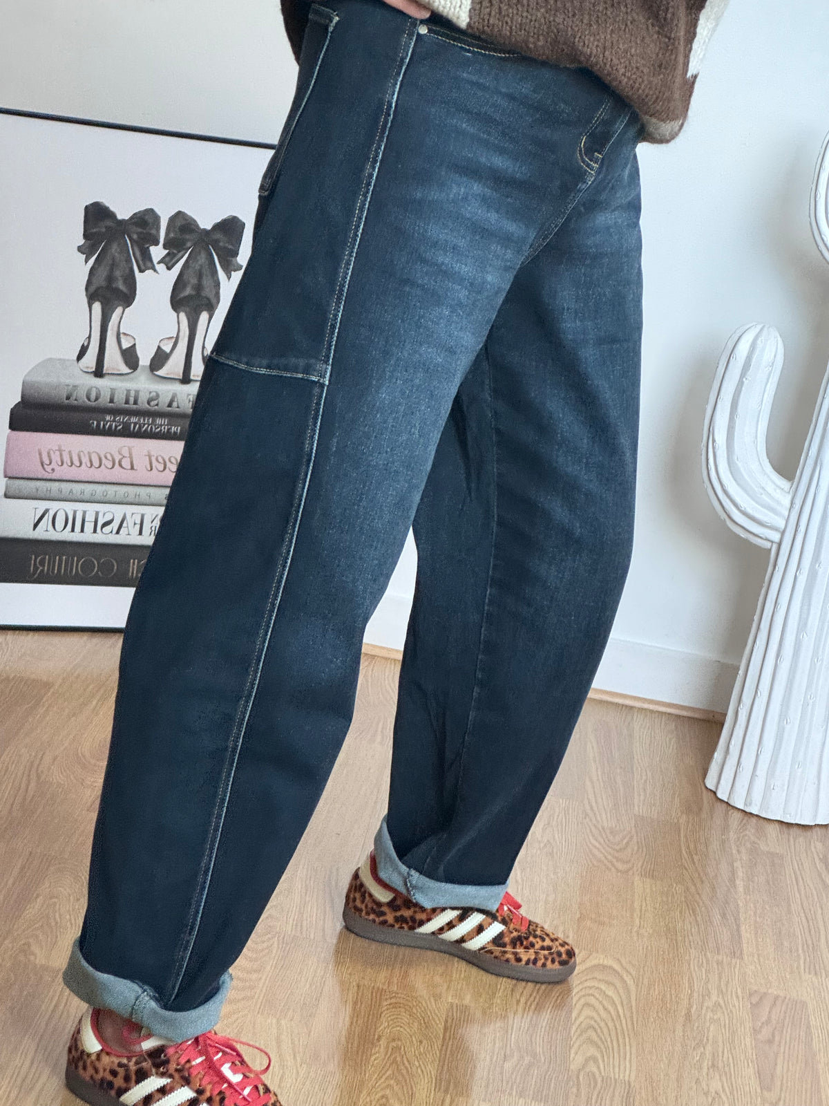 Jean ballon bleu denim
