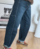 Jean ballon bleu denim
