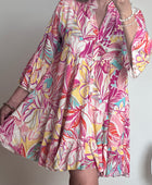 Robe floral rose