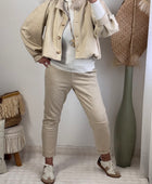 Veste Louise suédine beige