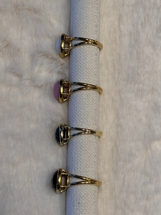 Bague acier inoxydable dorée