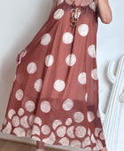 Robe à pois fond terracotta