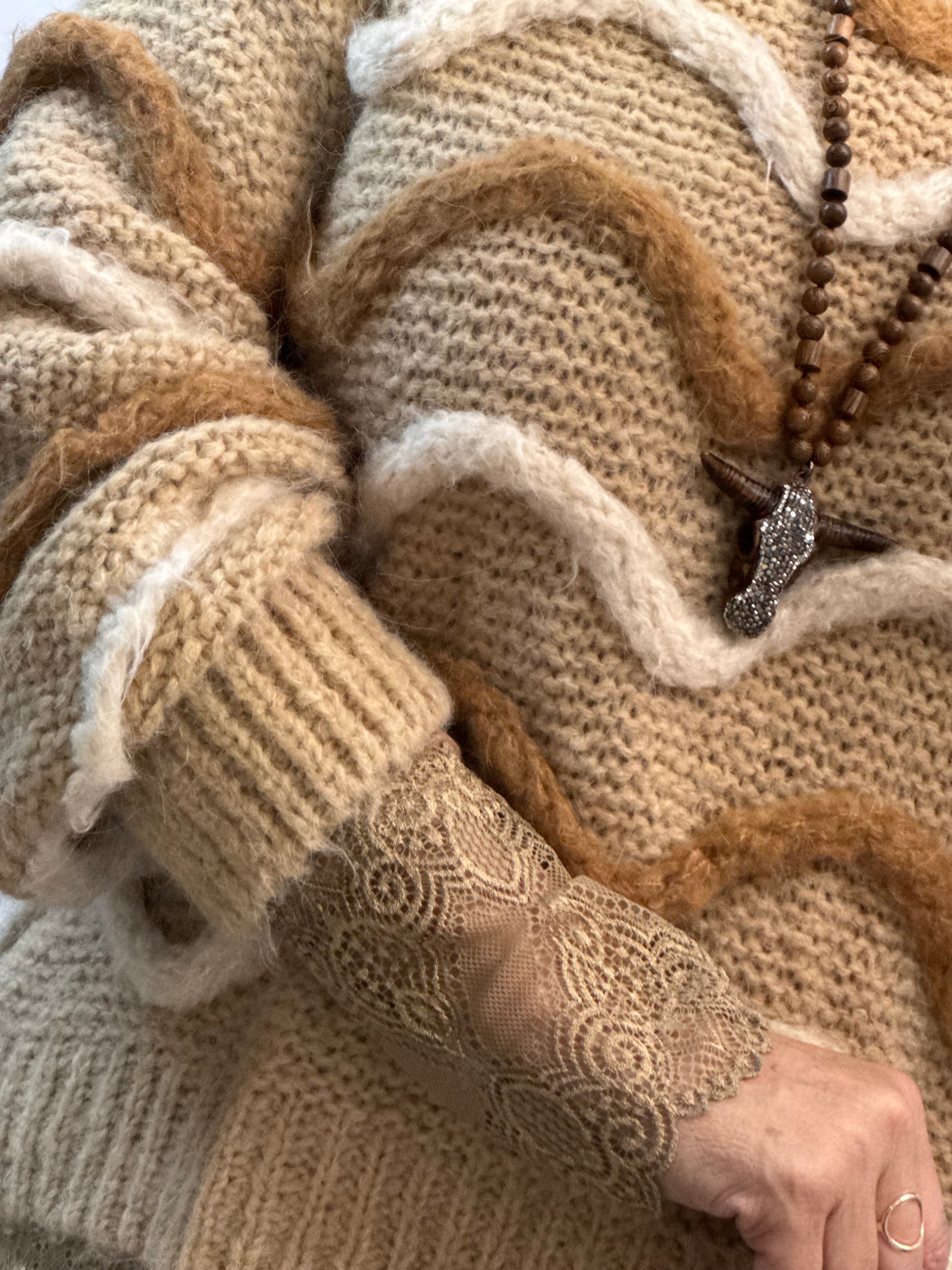 Pull d’hiver beige