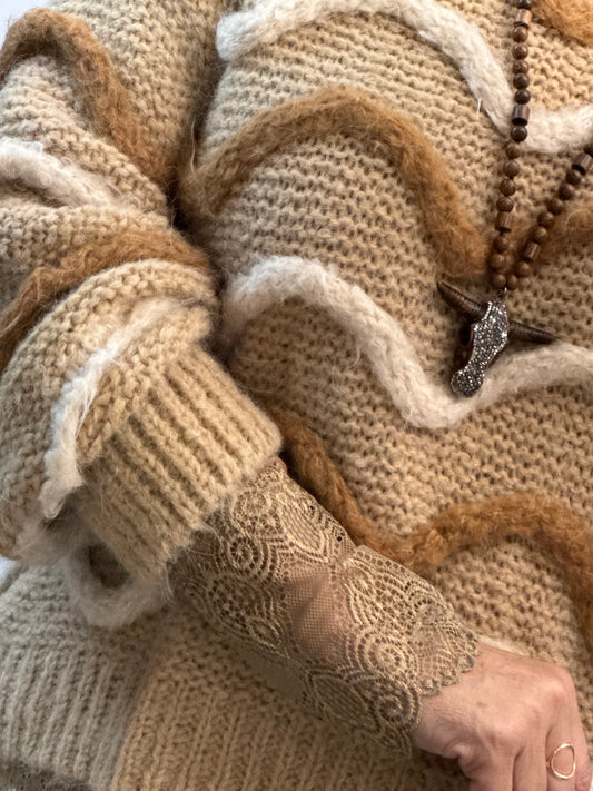 Pull d’hiver beige