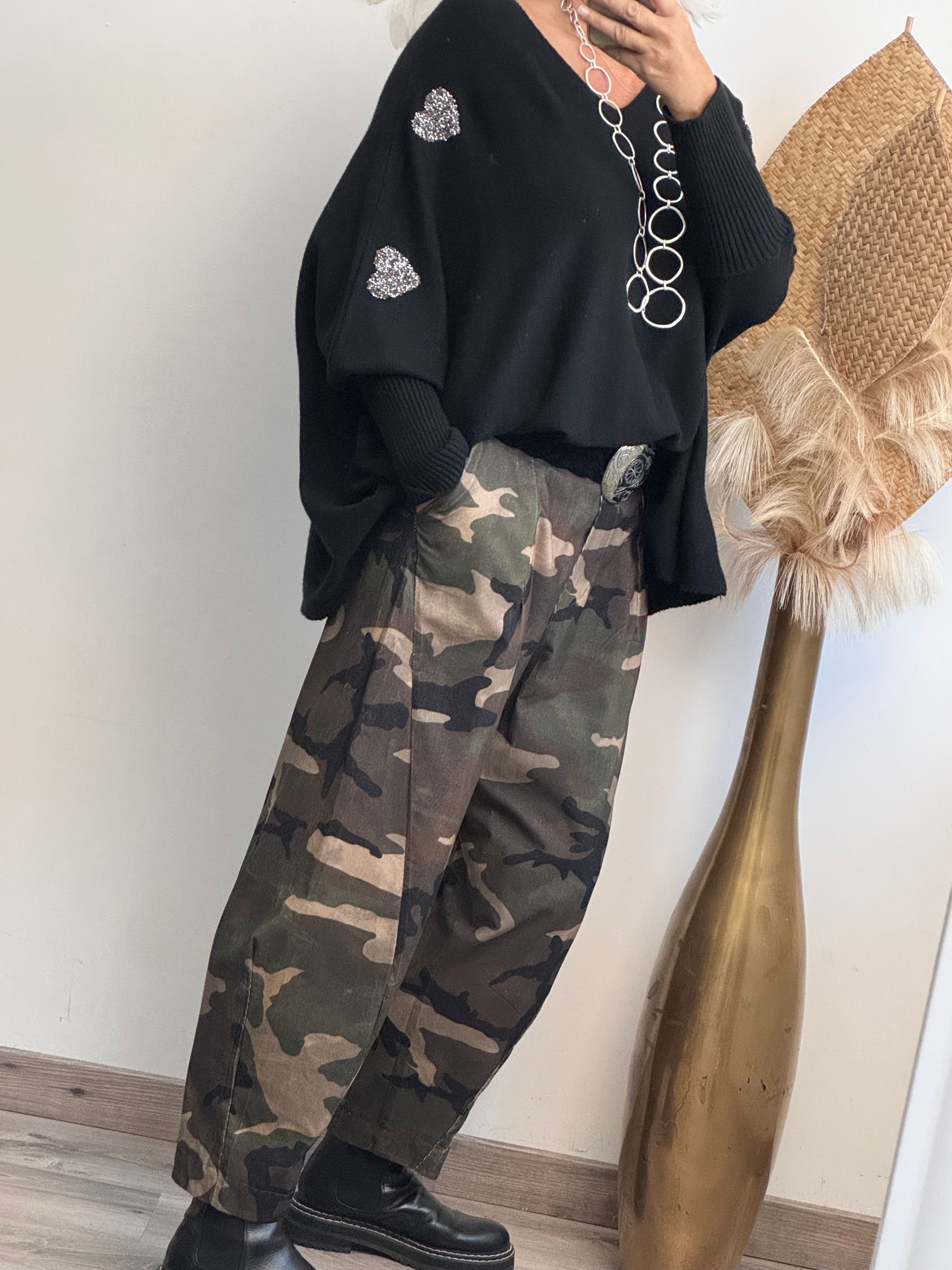 Pantalon loose camouflage