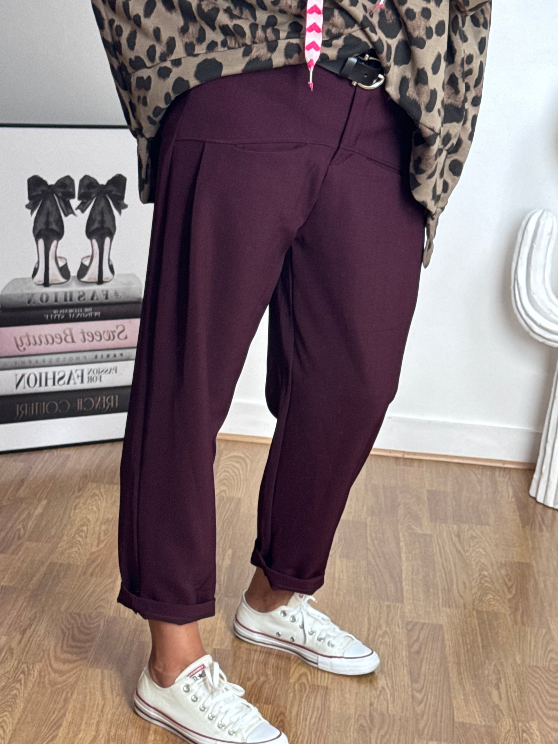 Pantalon Gabriel lie de vin TU 36/42