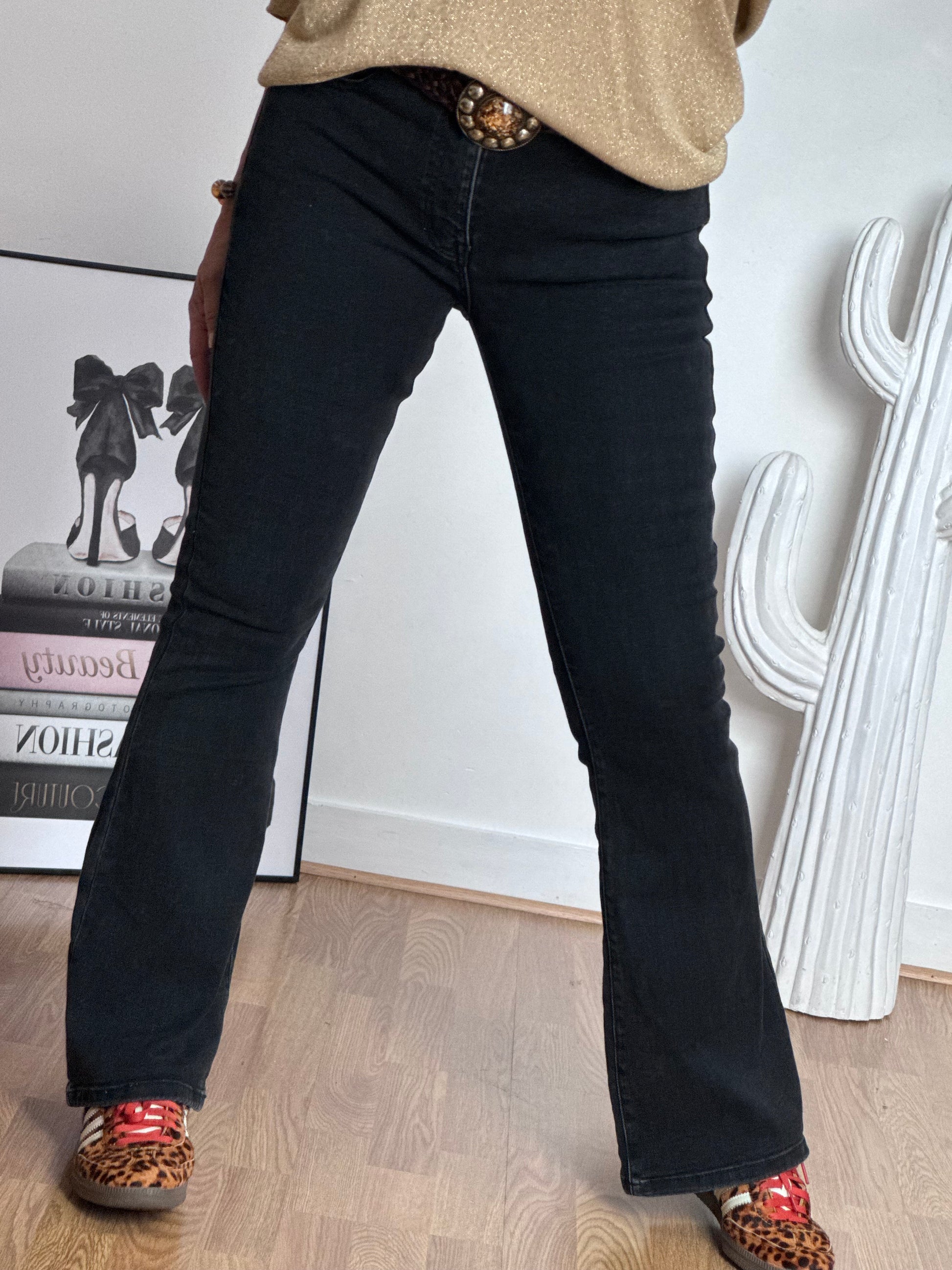 Jeans flare noir