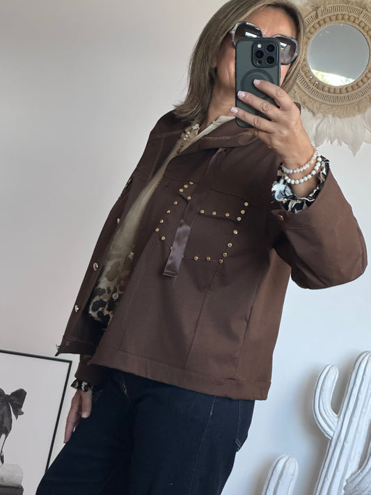 Veste casuel gold marron
