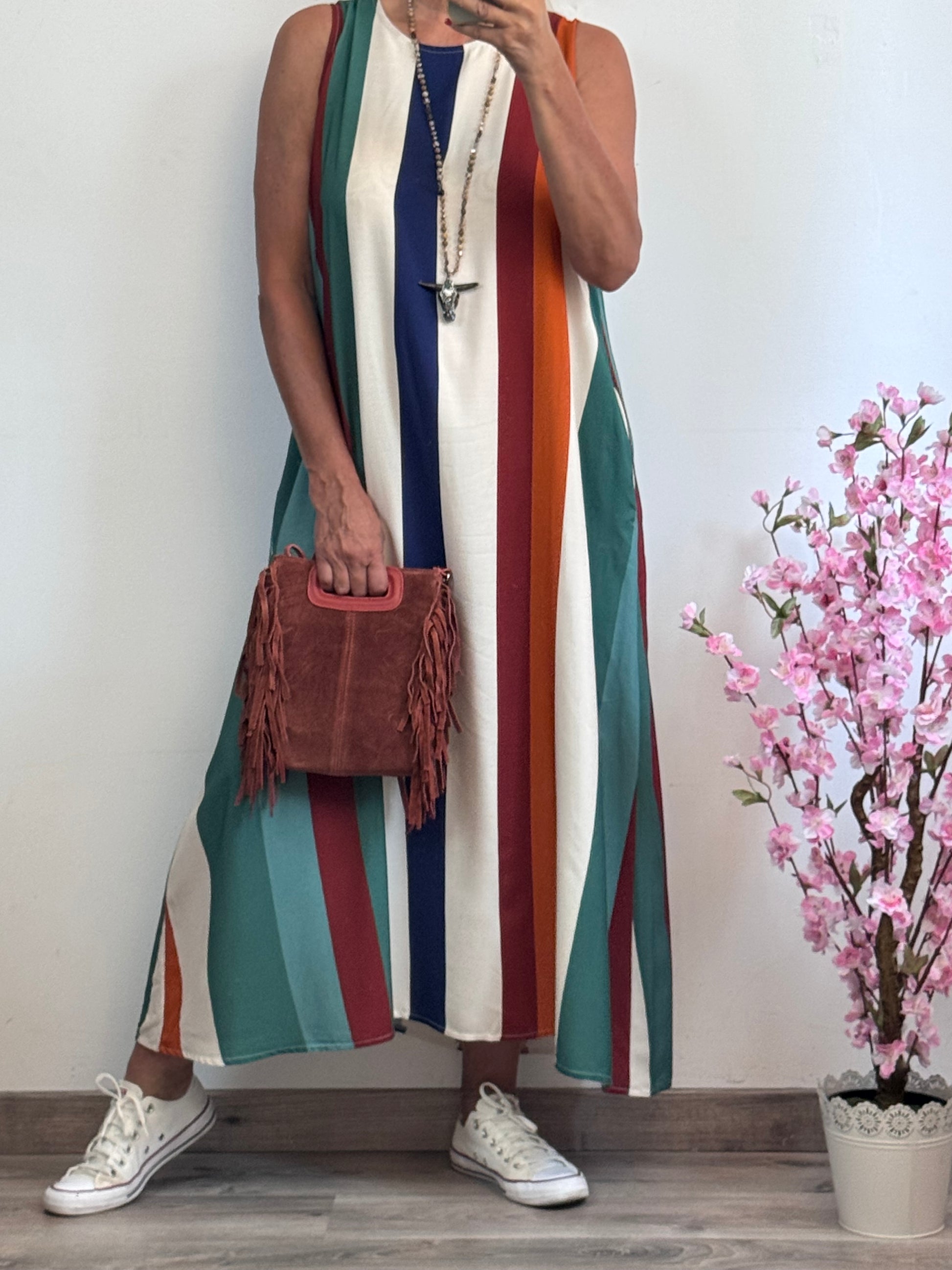 Robe longue Clara multicolore
