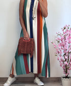 Robe longue Clara multicolore