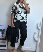 Blouse fluide cow noire TU 38/48