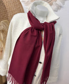 Écharpe cashmere Bordeaux