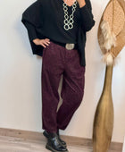 Pantalon Léo lie de vin