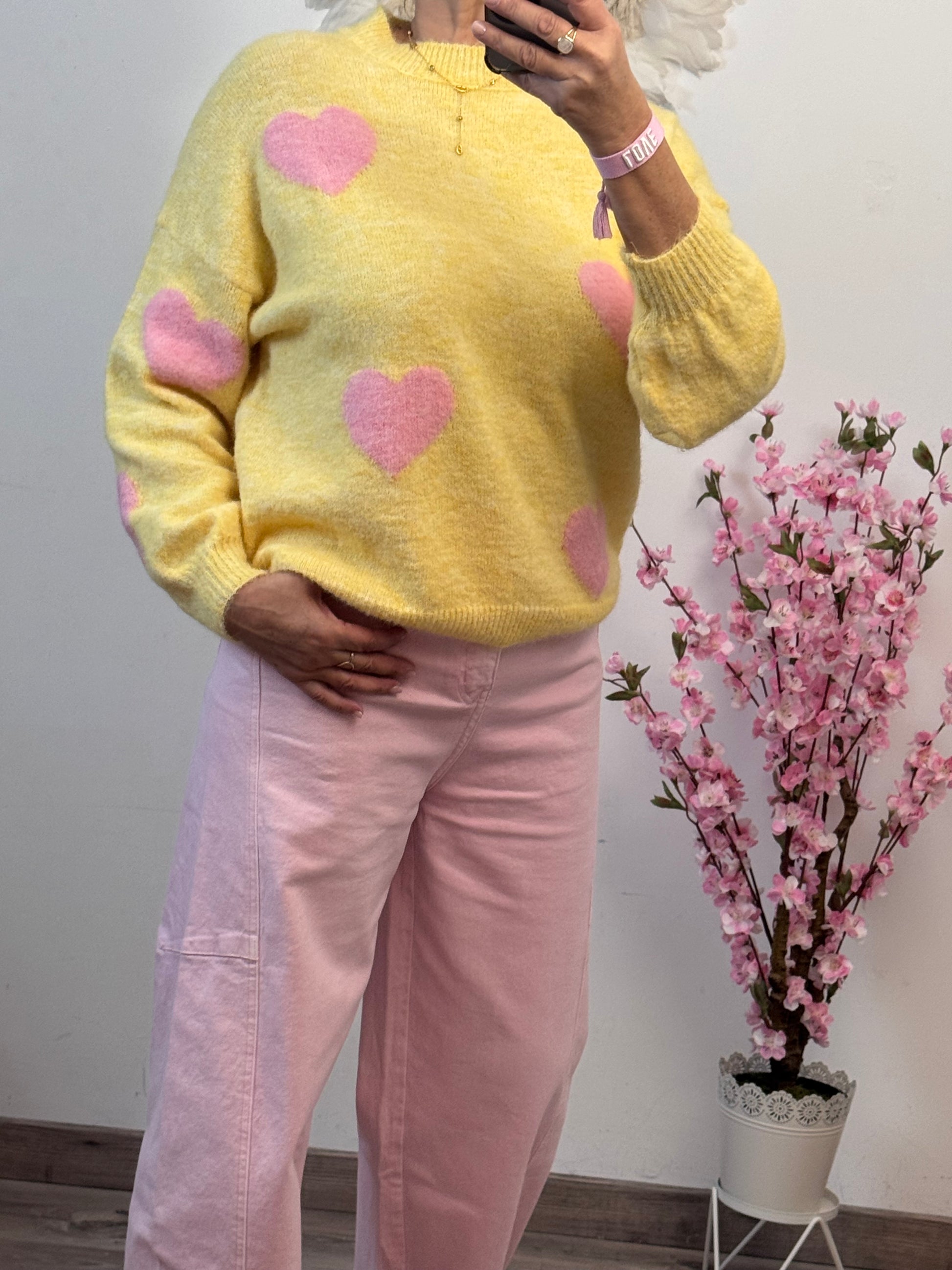 Pull love jaune 🩷TU 36/44