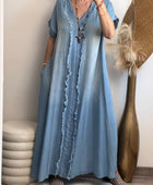 Robe longue bohème bleu TU 38/46