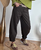 Pantalon balloon marron