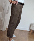 Jeans barrel taupe