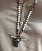 Collier tête de buffle