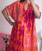 Robe fluide arabesque rose TU 40/48