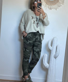 Pantalon confort camouflage kaki
