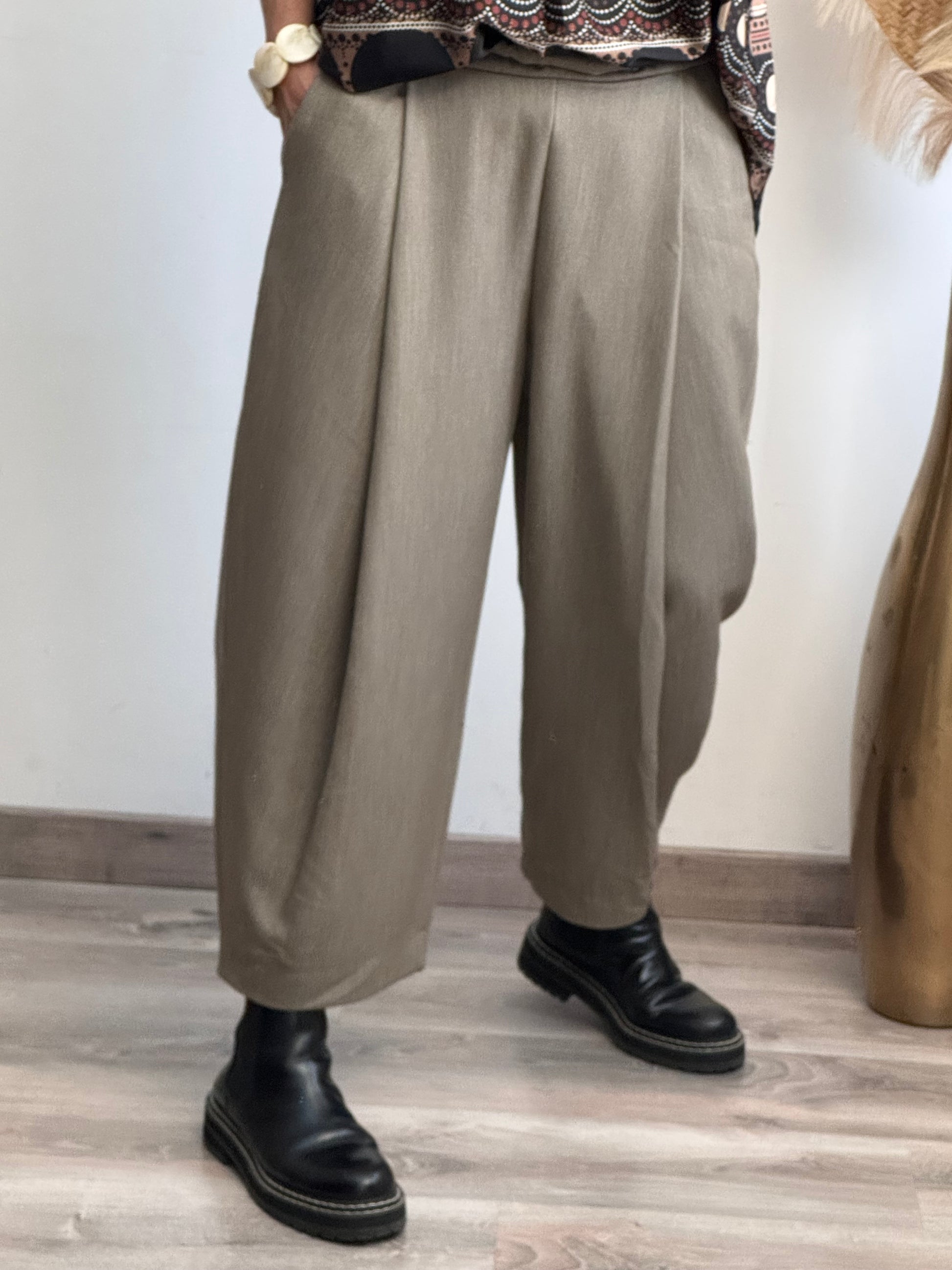 Pantalon balloon Lucas taupe TU 36/42